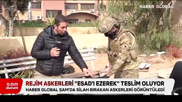Suriye'de Esad rejimi askerleri 'Esad'ı ezerek' teslim oluyor