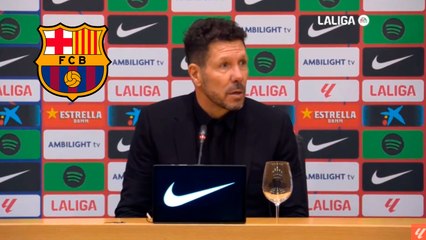 Cholo Simeone se desvive en elogios para Barcelona tras el triunfo del Atlético de Madrid