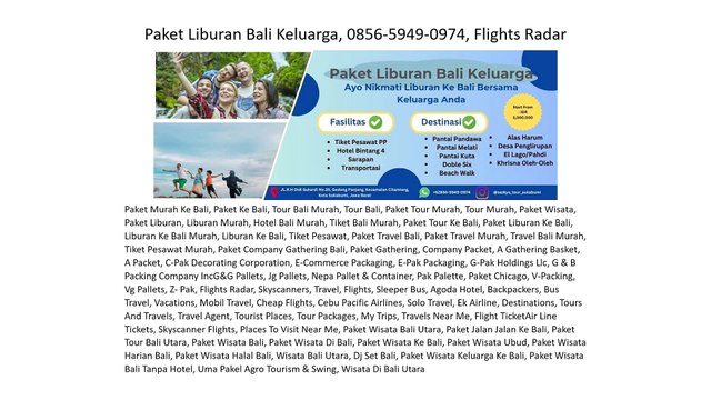 Paket Liburan Bali Keluarga, 0856-5949-0974, Flights Radar