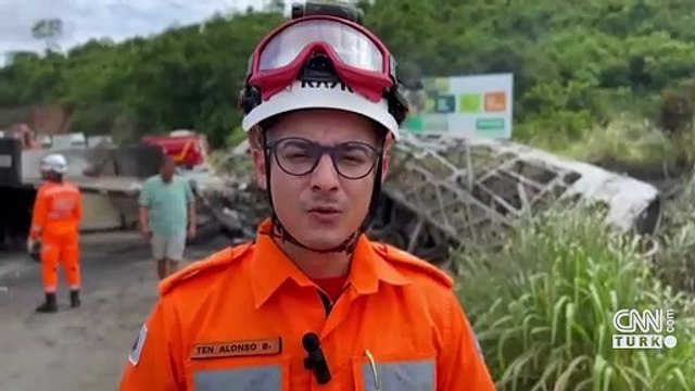 Brezilya'da katliam gibi kaza: Otobüs alev aldı, 38 kişi öldü