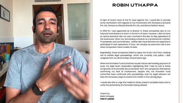 Robin Uthappa Arrest Warrant: Robin Uthappa Break Silence On Arrest Warrant, Public Reacton..