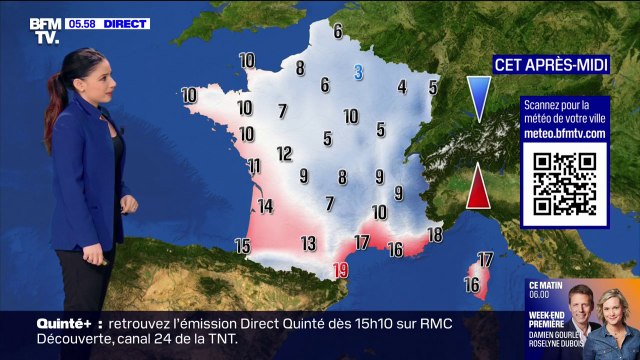 De la pluie, de la neige et du vent, avec des températures comprises entre 3°C et 19°C... La météo de ce dimanche 22 décembre