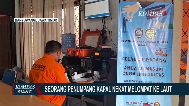 Penumpang Kapal Nekat Terjun ke Laut, Basarnas Lakukan Pencarian di Selat Bali