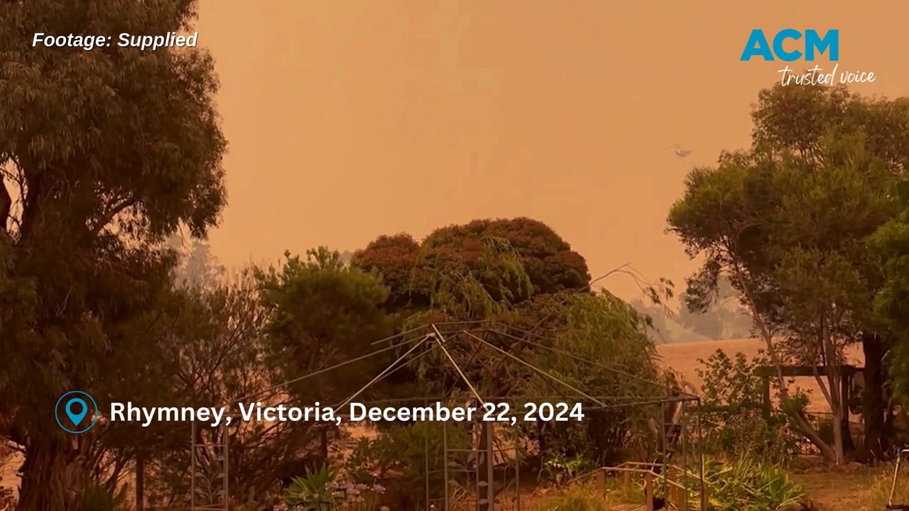 A view of the Grampians National Park bushfire