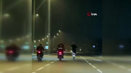 Tek teker üzerinde tehlikeli yolculuk