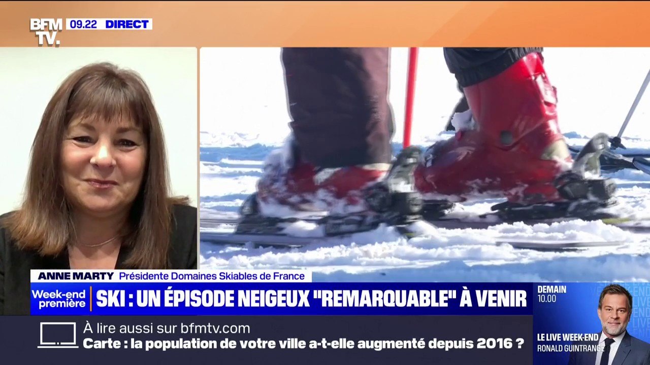 "C'est incroyable": Anne Marty, présidente de Domaines Skiables de France, se réjouit de l'épisode neigeux et des quantités de neige qui vont tomber