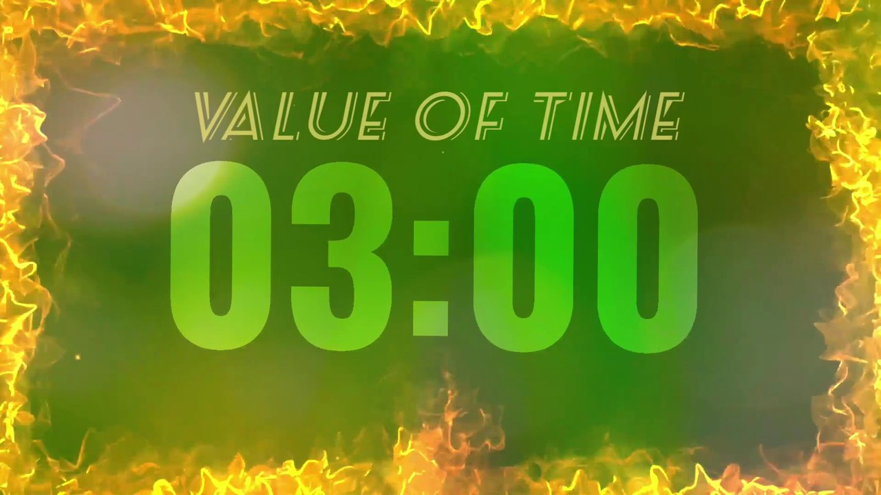 3 Minute Countdown Timer in 4k