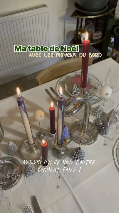 Ma table pour les fêtes de Noël 🎅🏻 Dites moi en commentaire si vous voulez une version pour le Nouvel An 🍾 #tablepourlesfetes #diy #décoration #homedecor #design #noel #table