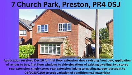 Preston planning applications (16/12-22/12)