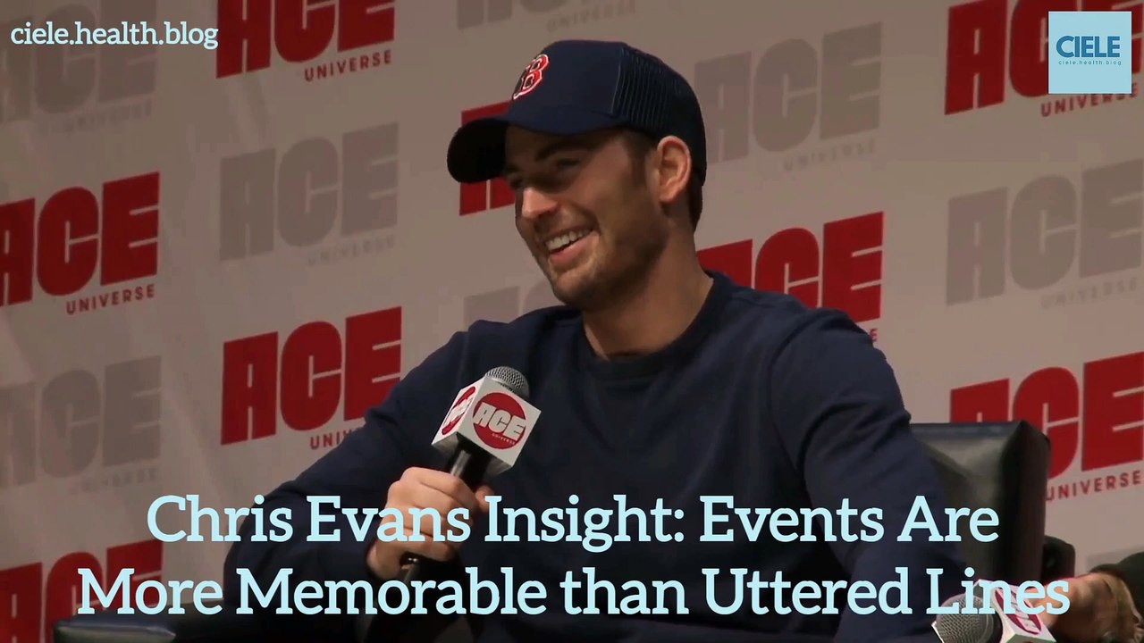 Chris Evans Insight- Events Are More Memorable than Uttered Lines