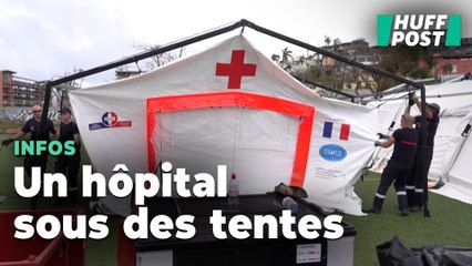 Un immense hôpital de campagne construit dans un stade à Mayotte