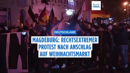 Magdeburg: Rechtsextreme demonstrieren nach Anschlag auf Weihnachtsmarkt