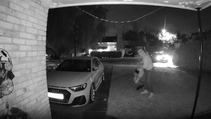 Freddy Krueger comes to the rescue of a drunk girl struggling to walk