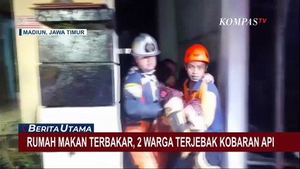 Rumah Makan Terbakar, Begini Evakuasi 2 Warga Madiun yang Terjebak Kobaran Api