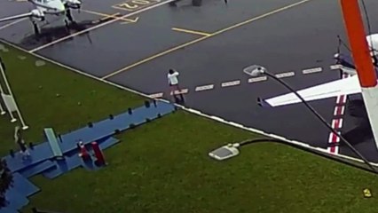 Queda em Gramado: vídeo mostra empresário e família entrando em avião