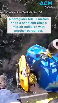 Paraglider winched to safety from Sunshine Coast cliffside after mid-air collision