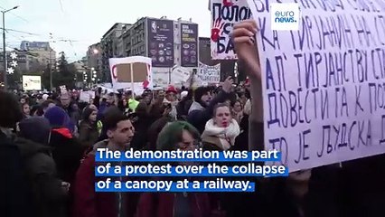 Tens of thousands of Serbs protest against President Aleksandar Vucic