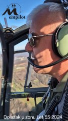 emGAZELA H-45 (SA342) Soko - Dolazak u zonu Turjak LQBK Mahovljani Banja Luka Let 55 S24+ 2024