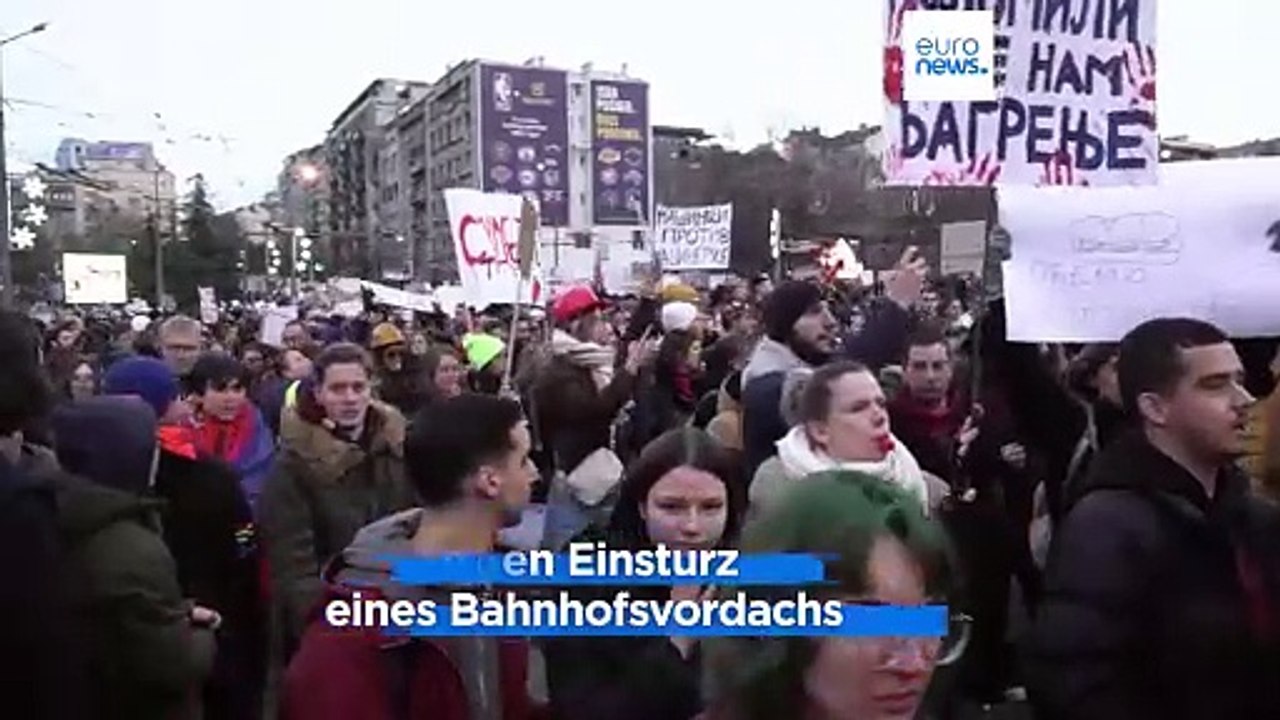 Zehntausende Serben protestieren gegen Präsident Aleksandar Vucic