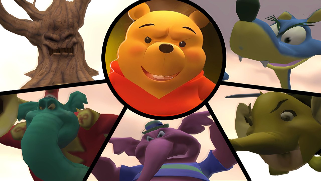 Winnie the Pooh's Rumbly Tumbly Adventure All Enemies, Fails & Scary ...