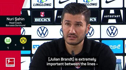 Sahin compares 'irreplaceable' Brandt with Musiala and Wirtz