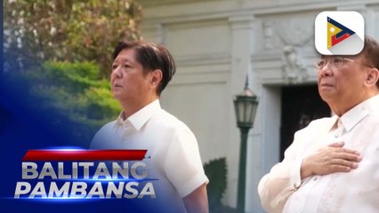 PBBM, pinangunahan ang flag raising ceremony sa Malacañang