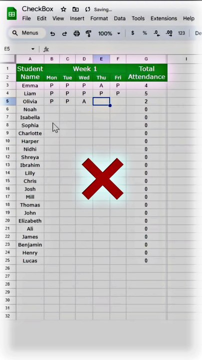 Checkbox and count if function in Excel