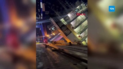 Ambarlı Limanı'nda konteyner gemisinin yan yattı!