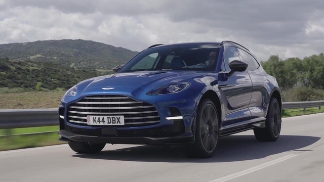 Aston Martin DBX707 in Plasma Blue Driving Video in Sardinia