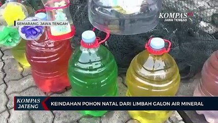 Keindahan Pohon Natal dari Limbah Galon Air Mineral