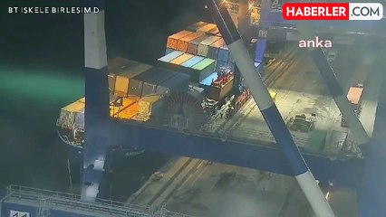 Ambarlı Limanı'nda Kuru Yük Gemisi Yan Yattı