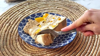 Tarta de melocotón el almíbar al microondas