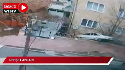 Dehşet anları kamerada: Otomobil bahçeye böyle uçtu