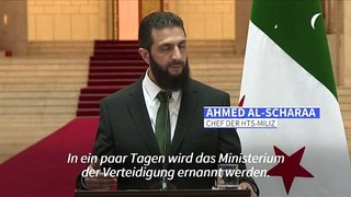 Syriens neue Machthaber wollen Milizen in Armee eingliedern