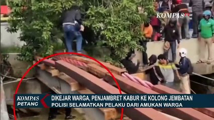 Dikejar Warga, Penjambret Kabur ke Kolong Jembatan Kali Ciliwung