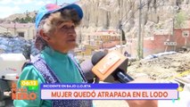 Mujer atrapada en el lodo