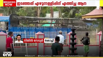 ആളുകള്‍ക്ക് നേരെ പാഞ്ഞടുത്തു, വാഹനങ്ങള്‍ തകര്‍ത്തു..  ഇടക്കൊച്ചിയിൽ ആന ഇടഞ്ഞു