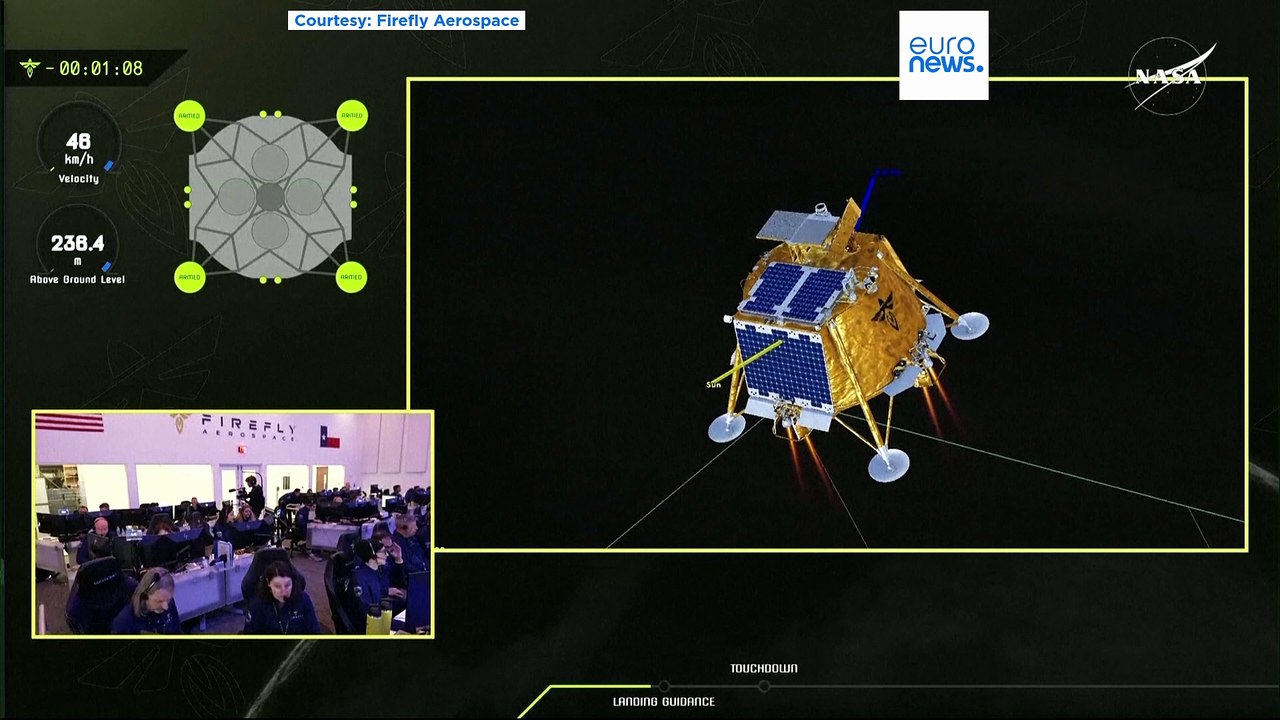 Blue Ghost weich auf dem Mond gelandet