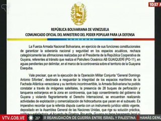 Comunicado | FANB rechaza falsas acusaciones de Guyana sobre patrullaje en aguas por delimitar