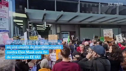 Ola de manifestaciones contra Elon Musk en EE UU