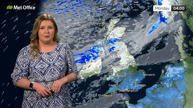 Met Office Evening Weather Forecast 02/03/2025 - Cloudy and damp in the north