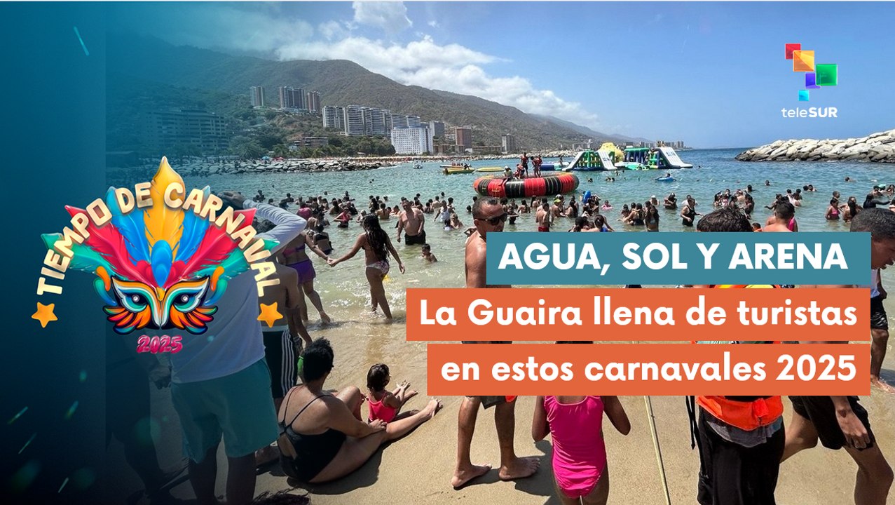 Venezolanos acuden a las playas para celebrar los carnavales 2025