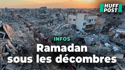 À Gaza, les images symboliques de la première rupture du jeûne du ramadan au milieu des ruines