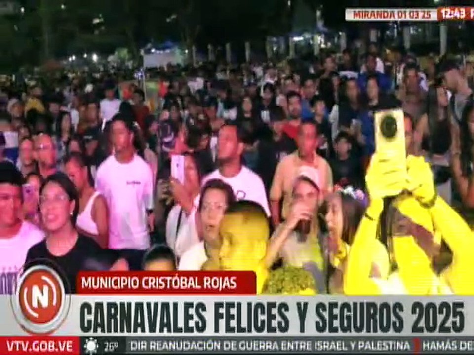 Mirandinos disfrutaron de sus artistas favoritos en un concierto previsto por los Carnavales 2025