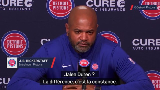 Detroit Pistons - J. B. Bickerstaff : Jalen Duren avait le talent, maintenant il est constant