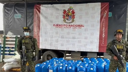 En una vivienda en Popayán, Ejército encontró 14 toneladas de insumos para explosivos