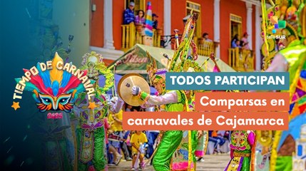 Carnavales en Perú con una competencia entre comparsas