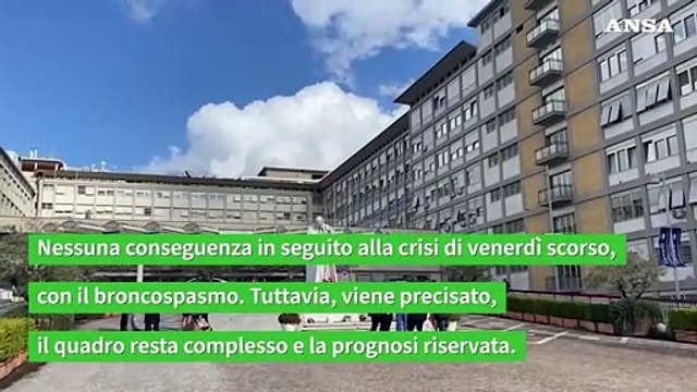 Papa in condizioni stabili, prognosi sempre riservata