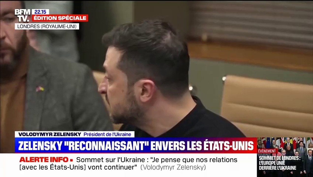 Sommet de Londres sur l'Ukraine: "Je suis très reconnaissant pour les rencontres que nous avons eues", réagit Volodymyr Zelensky