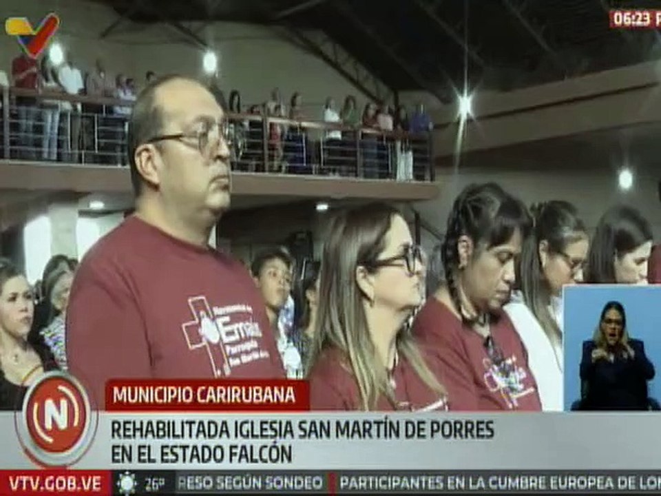 Autoridades regionales entregan rehabilitada iglesia San Martín de Porres para feligresía falconiana